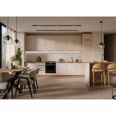 Eck-Ausziehschrank NICOLLA – Breite 90 cm, Kaschmir/Artisan Eiche
