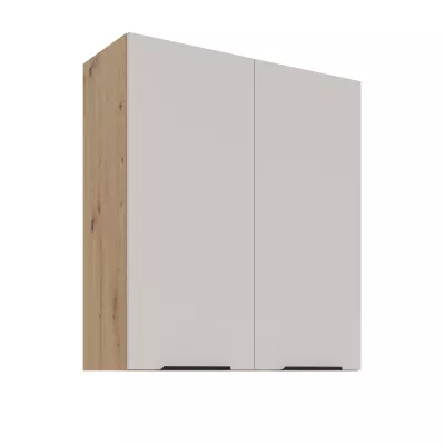 Hoher Hängeschrank NICOLLA – Breite 80 cm, Kaschmir/Artisan Eiche