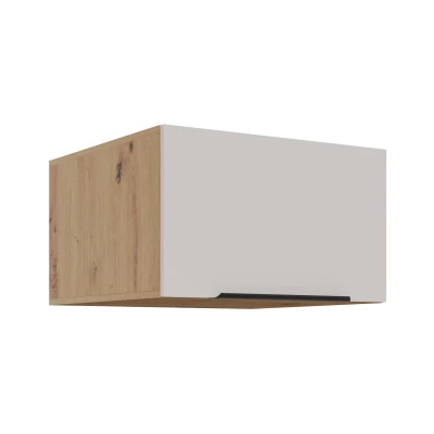 Oberer Tiefschrank mit Flügeltüren NICOLLA - Breite 60 cm, Kaschmir / Artisan Eiche