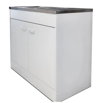 Küchenunterschrank EDWARD – weiß + GRATIS Spüle