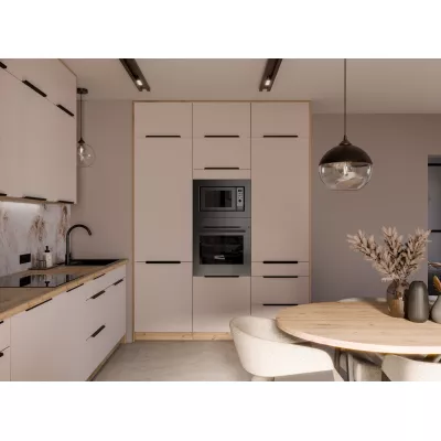 NIOLLA Küchenschrank – Breite 60 cm, Kaschmir/Eiche (handwerklich verarbeitet)