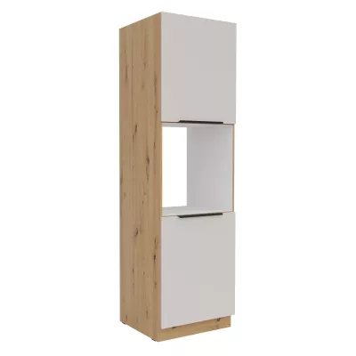 Küchenschrank für Einbaubackofen NICOLLA – Breite 60 cm, Kaschmir/Eiche handwerklich gefertigt