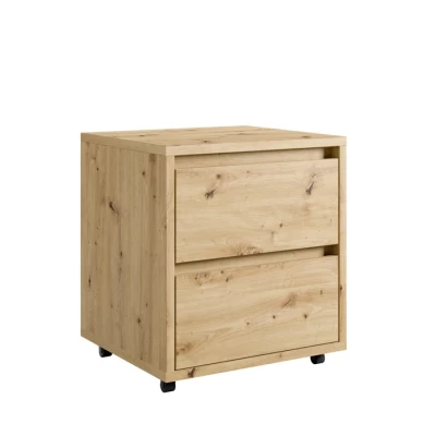 RUSHFORD Schreibtischcontainer auf Rollen - Artisan-Eiche