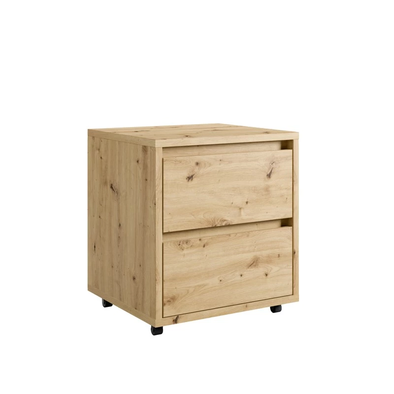RUSHFORD Schreibtischcontainer auf Rollen - Artisan-Eiche