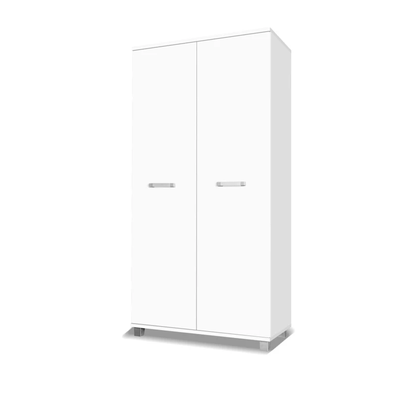 Flurschrank 100 cm mit Kleiderstange ANDOVER - weiß