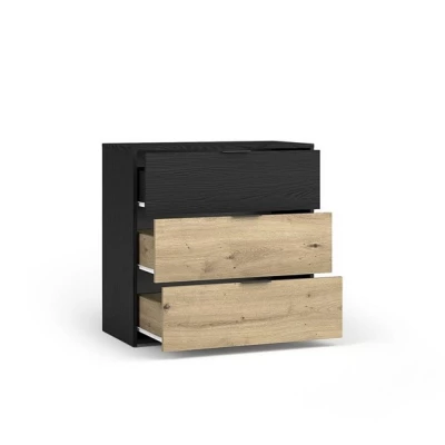 Kommode SALAMINA - Artisan Eiche / Schwarzgraphit