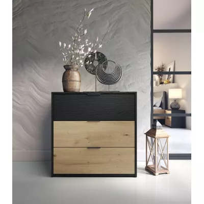 Kommode SALAMINA - Artisan Eiche / Schwarzgraphit