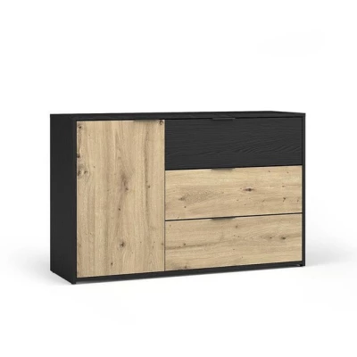 Kombinierte Kommode SALAMINA - Artisan Eiche / Schwarzgraphit
