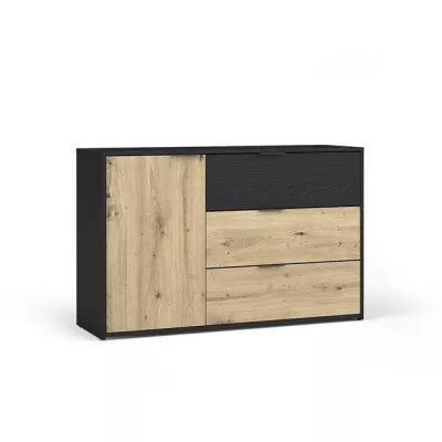 Kombinierte Kommode SALAMINA - Artisan Eiche / Schwarzgraphit