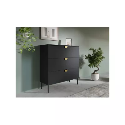 MOSQURA Kommode - schwarzer Graphit