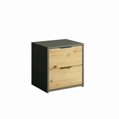 2er Set Nachttische GUADUAS - Artisan Eiche / Graphit