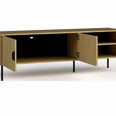 TV-Ständer 160 cm MOSQURA - Baltische Eiche