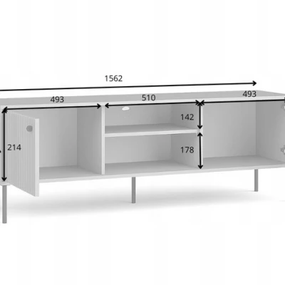 TV-Ständer 157 cm MALAMBO - grau
