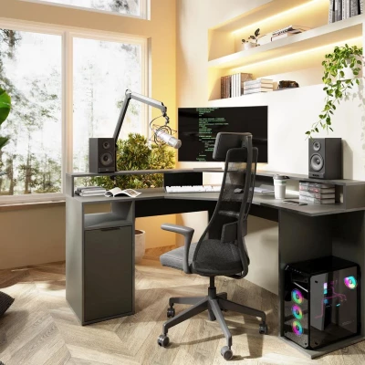 Eck-PC-Schreibtisch CURUMANI - Graphit