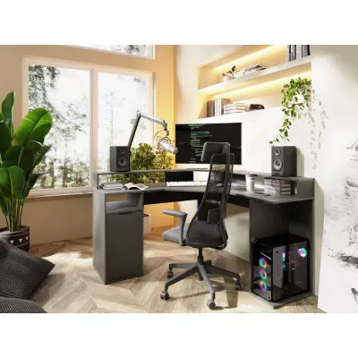 Eck-PC-Schreibtisch CURUMANI - Graphit