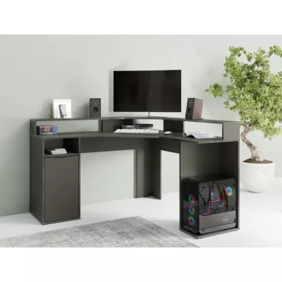 Eck-PC-Schreibtisch CURUMANI - Graphit