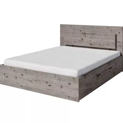 Doppelbett mit Schubladen 180x200 RIONERO - Wellington Eiche + KOSTENLOSE LED-Beleuchtung