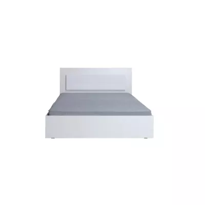 Doppelbett 160x200 CAJICA - Alpinweiß / Hochglanzweiß + KOSTENLOSE LED-Beleuchtung