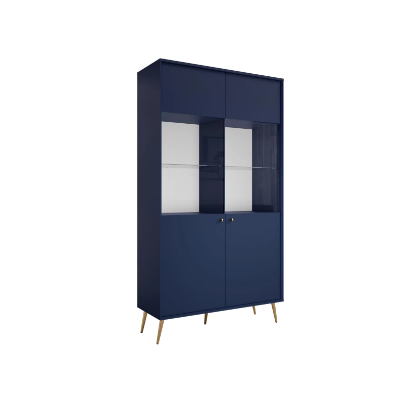 Hohe Vitrine PITALITO - dunkelblau