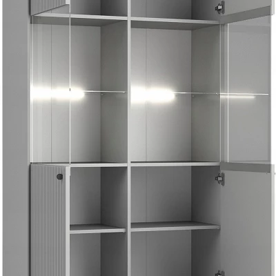 MALAMBO Wohnzimmer Vitrine - grau