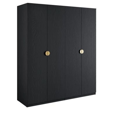 Hoher Kleiderschrank 180 cm MOSQURA - Schwarzgraphit