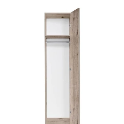 Schmaler Kleiderschrank 45 cm FUNZA 1 - Wellington Eiche