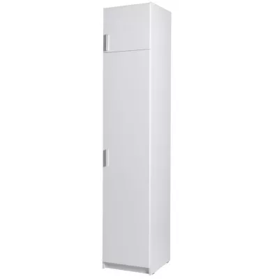 Erweiterung für schmalen Kleiderschrank 45 cm FUNZA 1 - Alpinweiß / Weiß Hochglanz