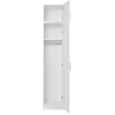 Erweiterung für schmalen Kleiderschrank 45 cm FUNZA 1 - Alpinweiß / Weiß Hochglanz