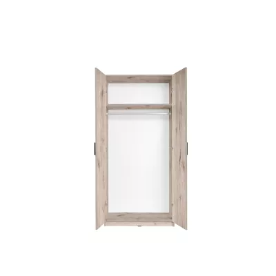 Kleiderschrank 92 cm FUNZA 2 - Wellington Eiche
