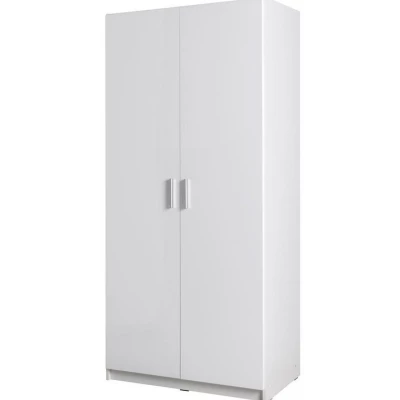 Kleiderschrank 92 cm FUNZA 2 – Alpinweiß / Glanzweiß