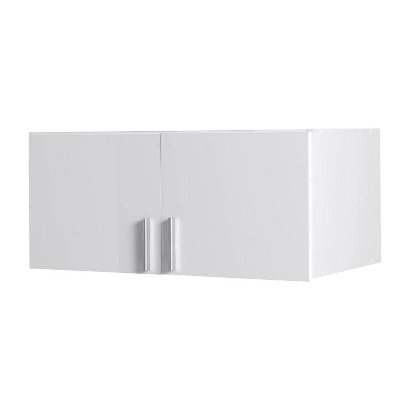 Kleiderschrankerweiterung 92 cm FUNZA 2 - Alpinweiß / Weiß Hochglanz