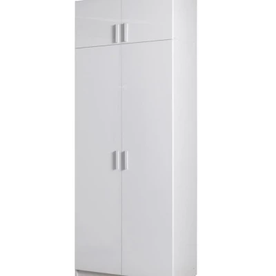 Kleiderschrankerweiterung 92 cm FUNZA 2 - Alpinweiß / Weiß Hochglanz