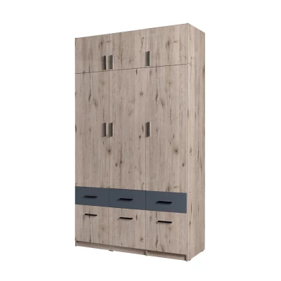 Erweiterung für breiten Kleiderschrank 136 cm FUNZA 4 - Wellington Eiche