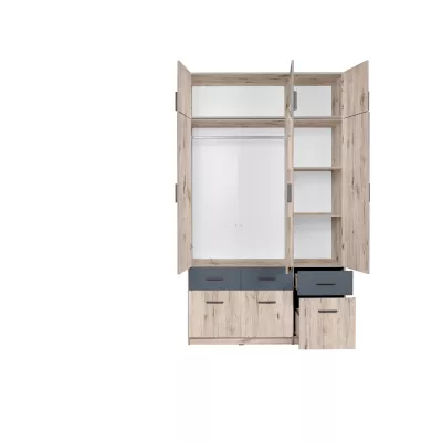 Erweiterung für breiten Kleiderschrank 136 cm FUNZA 4 - Wellington Eiche