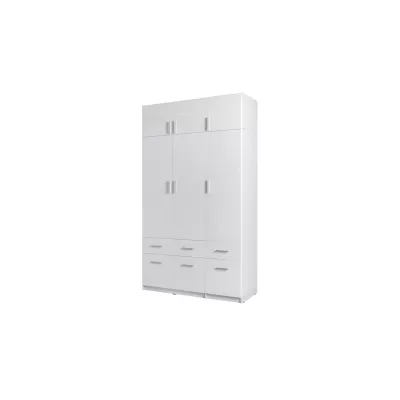 Erweiterung für breiten Kleiderschrank 136 cm FUNZA 4 - Alpinweiß / Weiß Hochglanz