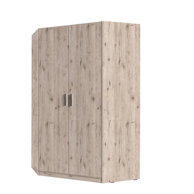 Eckkleiderschrank 117 cm FUNZA 5 - Wellington Eiche