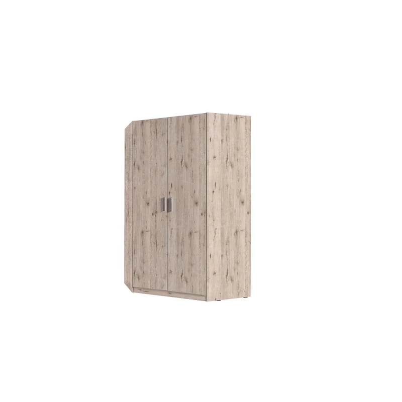 Eckkleiderschrank 117 cm FUNZA 5 - Wellington Eiche