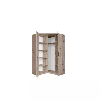 Eckkleiderschrank 117 cm FUNZA 5 - Wellington Eiche