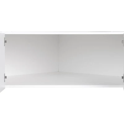 Eckkleiderschrankerweiterung 117 cm FUNZA 5 - Alpinweiß / Hochglanzweiß