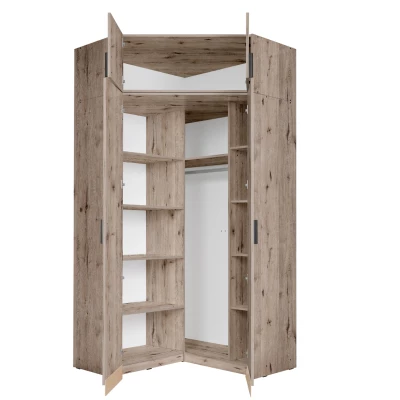 Eckkleiderschrankerweiterung 117 cm FUNZA 5 - Wellington Eiche
