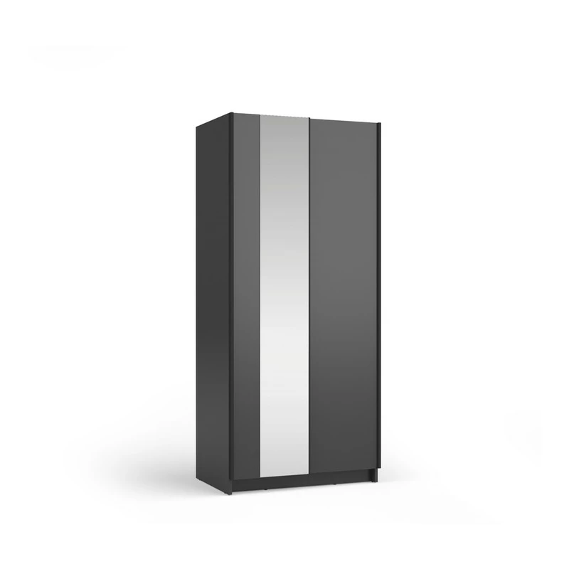 Schmaler Spiegelschrank 80 cm CARTAGO - schwarz