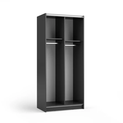 Schmaler Spiegelschrank 80 cm CARTAGO - schwarz