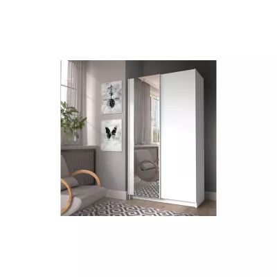 Schmaler Spiegelschrank 100 cm CARTAGO - weiß