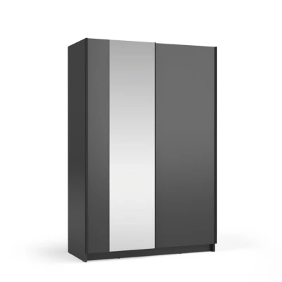 Schmaler Spiegelschrank 120 cm CARTAGO - schwarz