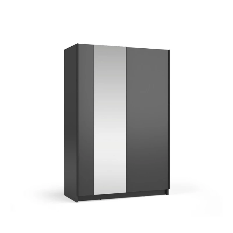 Schmaler Spiegelschrank 120 cm CARTAGO - schwarz