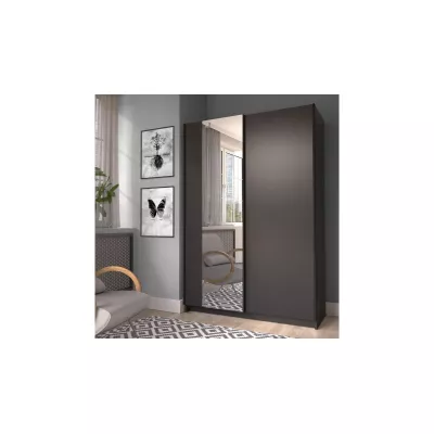 Schmaler Spiegelschrank 120 cm CARTAGO - schwarz