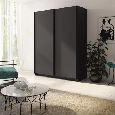 Hoher Kleiderschrank 150 cm LORICA - Graphit