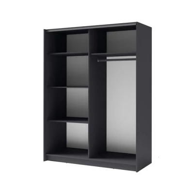 Breiter Kleiderschrank 180 cm LORICA - Graphit
