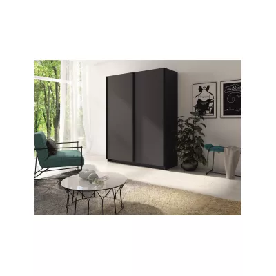 Breiter Kleiderschrank 180 cm LORICA - Graphit