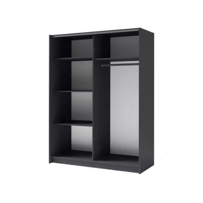 Breiter Kleiderschrank 180 cm mit Spiegel LORICA - Graphit